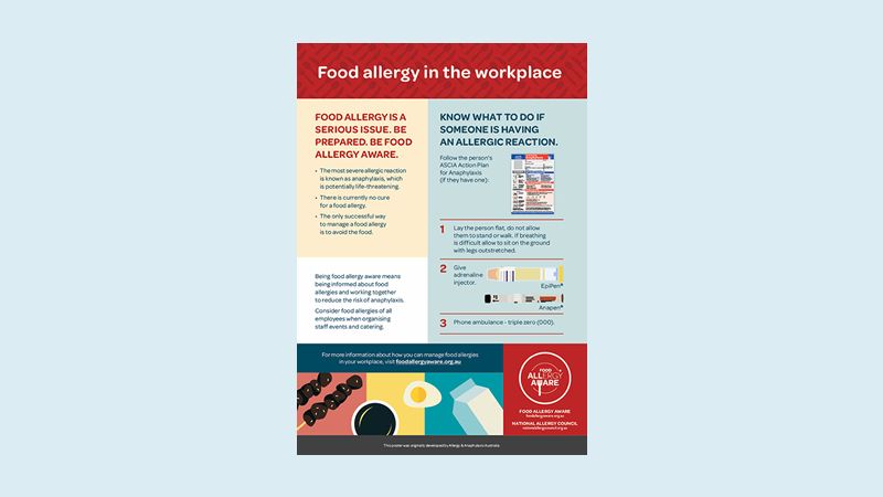Food allergy in the workplace